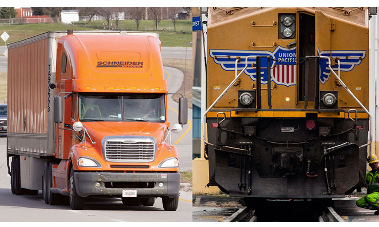 Schneider intermodal moving western rail service to Union Pacific